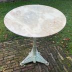 Schitterende Bistrotafel Tuintafel Met Marmer Art Deco 1930 Frans thumbnail 4
