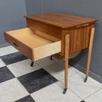 Teak Sewing Box Table Danish 1960S thumbnail 12