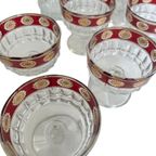 Vintage Italiaanse Glazen Dessert Set Stampi Francolini thumbnail 7