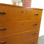 Teak Ladekast Met Schuine Poten Uit Zweden thumbnail 8