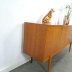 Teak Dressoir Met Hoge Poten En Lades Vintage Sideboard thumbnail 17