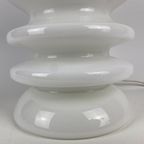 Vintage Tafellamp Van WIT Muranoglas 1970 thumbnail 6