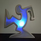 Keith Haring La Linea Lamp Osvaldo Cavandoli Zilver (nieuw In Originele Verpakking) thumbnail 19