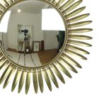 Mid Century Verkoperd Metalen Zonnespiegel Deknudt Convex 54Cm thumbnail 9