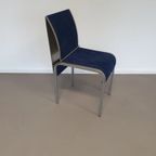 Set Of 5 Vintage Bend Aluminium Dining Chairs With 5 Blue / 5 Green Covers. Very Goed Condition / thumbnail 17