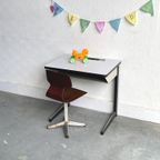 Industrieel Schoolsetje Tafel Stoeltje Vintage thumbnail 2