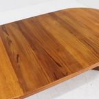 Vintage Deense Ronde Uitschuifbare Eettafel Tafel Massief Teak thumbnail 4