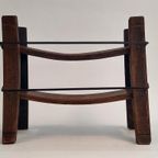 Vintage Eiken Houten Wijnrek Spaans Brutalist Flessenrek thumbnail 12