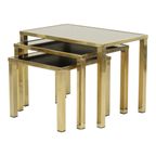 Hollywood Regency Nesttafels Belgo Chrom 23kt Goud Verguld thumbnail 3