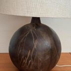 Grote Vintage Keramiek Lamp Brutalist Jaren 60 thumbnail 7