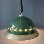 Grote Groene Dijkstra Space Age 'Dome' Schotel Hanglamp thumbnail 6