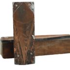 Antieke Printer Plaat Gravure Drukblok Bloemen Koper Hout Set Van 4 thumbnail 3