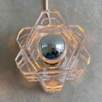 Vintage Glazen Peill & Putzler Tafellamp / Lamp, Ijsglas thumbnail 5