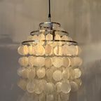 Set Van 2 Capiz Schelpen Hanglampen Opaline Parelmoer thumbnail 6