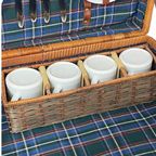 Vintage Wicker Suitcase / Picknick Basket - Complete Set Including Plates, Cutlery And Mugs thumbnail 4