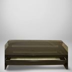 1970S Space Age Coffee Table With Smoked Glass Top And Black Frame thumbnail 2