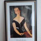 Ingelijste Print Van Modigliani - Portret Van Madame G. Van Muyden thumbnail 3