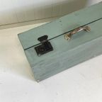 Brocante Gereedschapskist Koffer Hout thumbnail 4