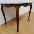 Vintage Queen Ann Salontafel Koffietafel Met Marmer Blad 21 thumbnail 14