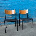2x Vintage Industriële Stoelen, Italië 1960s thumbnail 8
