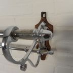 Verchroomde Art Deco Wandkapstok Met 6 Haken, Jaren 30 thumbnail 10