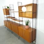 Teak Design Silverschild Modulair Wandsysteem, Vintage Wandkast thumbnail 6