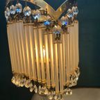 2 Beschikbaar ! Vintage Murano Staafjes Tafellampen Kristal Art Deco Stijl thumbnail 9