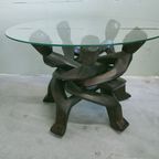 Bijzettafeltje Vintage Afrikaanse Kunst (5 Hoofden) thumbnail 6