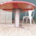 Rode Ronde Xl Eettafel 130 Cm Vintage Space Age Design Tafel thumbnail 16