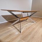 Hulsta Et1100 Eettafel - Hout - Chroom Onderstel -nieuwstaat thumbnail 9