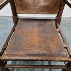 Antieke / Vintage Safari Chair Stoel Fauteuil Brutalist thumbnail 14