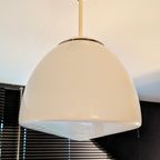 Vintage Opaline Hanglamp Van "Gispen/Giso" Jaren 50S thumbnail 5