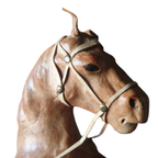 Groot Vintage Steigerend Paard Van Leer thumbnail 7