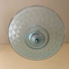Lamp Hanglamp Schaallamp Blauw Art Deco 1930 Frans thumbnail 4