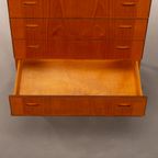 Deens Design Teak Hoge Ladekast, 1960s thumbnail 3