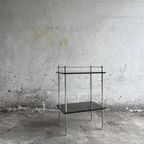 Brass Silver Smoked Glass Side Table thumbnail 8