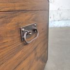 Grote Antieke Houten Kist thumbnail 9