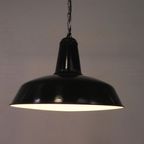 Industriele Hanglamp Met Geemailleerde Stalen Kap thumbnail 11