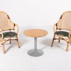 Set Of 2 Vintage 1970’s Rattan-bamboo Indoor/outdoor Chairs With Table thumbnail 2