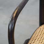 Set Van 2 Houten Eetkamerstoelen In Thonet Stijl Met Rieten Zitting thumbnail 8