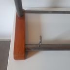 *vintage Kapstok Artdeco Wandkapstok Chroom En Hout thumbnail 5