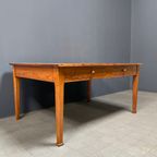 Antieke Pitch Pine Stoffen Tafel Met Twee Laden thumbnail 13