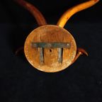 Art Nouveau Gebogen Hout Dubbele Kledinghaak Van Thonet thumbnail 9