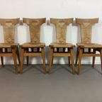 5 Arts & Crafts Stoelen W. Kuyper Jaren'20 Brutalistisch thumbnail 8