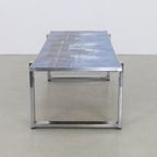 Vintage Salontafel Chrome & Keramiek Antonio De Nisco, 1970S thumbnail 4