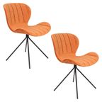 Set (2) Zuiver Omg Velvet Stoel Oranje thumbnail 12