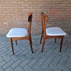 Set 2 Vintage Stoelen Nieuw Bekleed Teddy Deense Stoelen thumbnail 7
