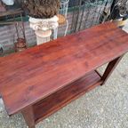 Teakhouten Sidetable, Haltafel, Wandconsole thumbnail 3