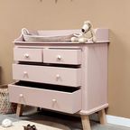Vintage Prachtige Commode / Ladekast Zachtroze “roos” thumbnail 6