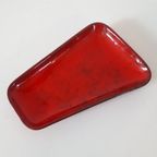 50's Rood Keramiek Schaaltje Fifties Schaal thumbnail 2